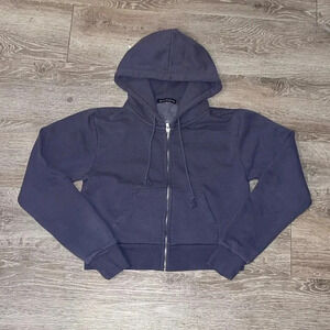 Brandy Melville crop blue sweatshirt hoodie